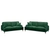 Jack & Alice Polstergarnitur Bethania I (3-2) - Samt - Dunkelgrün