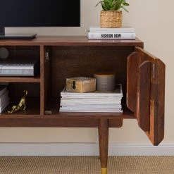 Ars manufacti TV-Lowboard Baxley - Akazie massiv / Metall - Akazie / Gold -Wohnzimmermöbel boutique en ligne 1000149740 200207 10193200009 DETAILS P000000001000149740