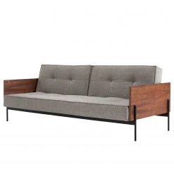 Innovation Möbel Schlafsofa Splitback Lauge - Stoff Mixed Dance: 521 Grey