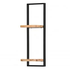 Red Living Wandregal Mello IV - Akazie massiv - Akazie Natur / Schwarz