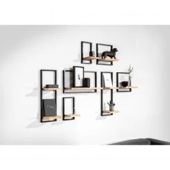 Red Living Wandregal Mello III - Akazie massiv - Akazie Natur / Schwarz - Breite: 35 cm 11 Red Living Wandregal Mello III - Akazie massiv - Akazie Natur / Schwarz - Breite: 35 cm -Wohnzimmermöbel boutique en ligne 1000150353 200302 15283300012 MOOD DETAILS P000000001000150353 mood