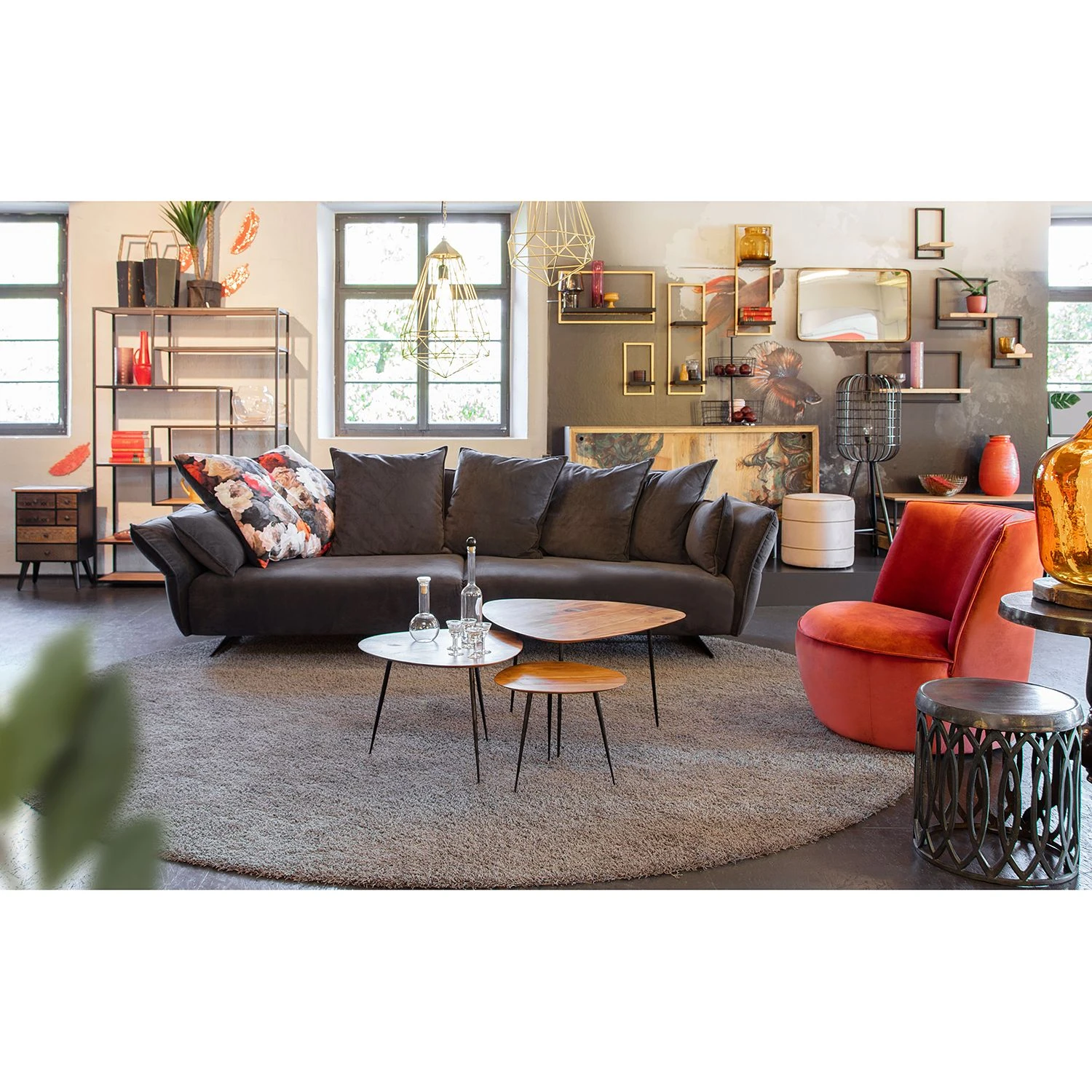 Red Living Wandregal Mello II - Akazie massiv - Akazie Natur / Schwarz 2 Red Living Wandregal Mello II - Akazie massiv - Akazie Natur / Schwarz – Bild 2