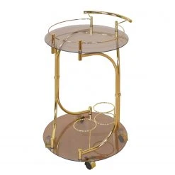 Loftscape Servierwagen Tuzla I - Rauchglas / Messing