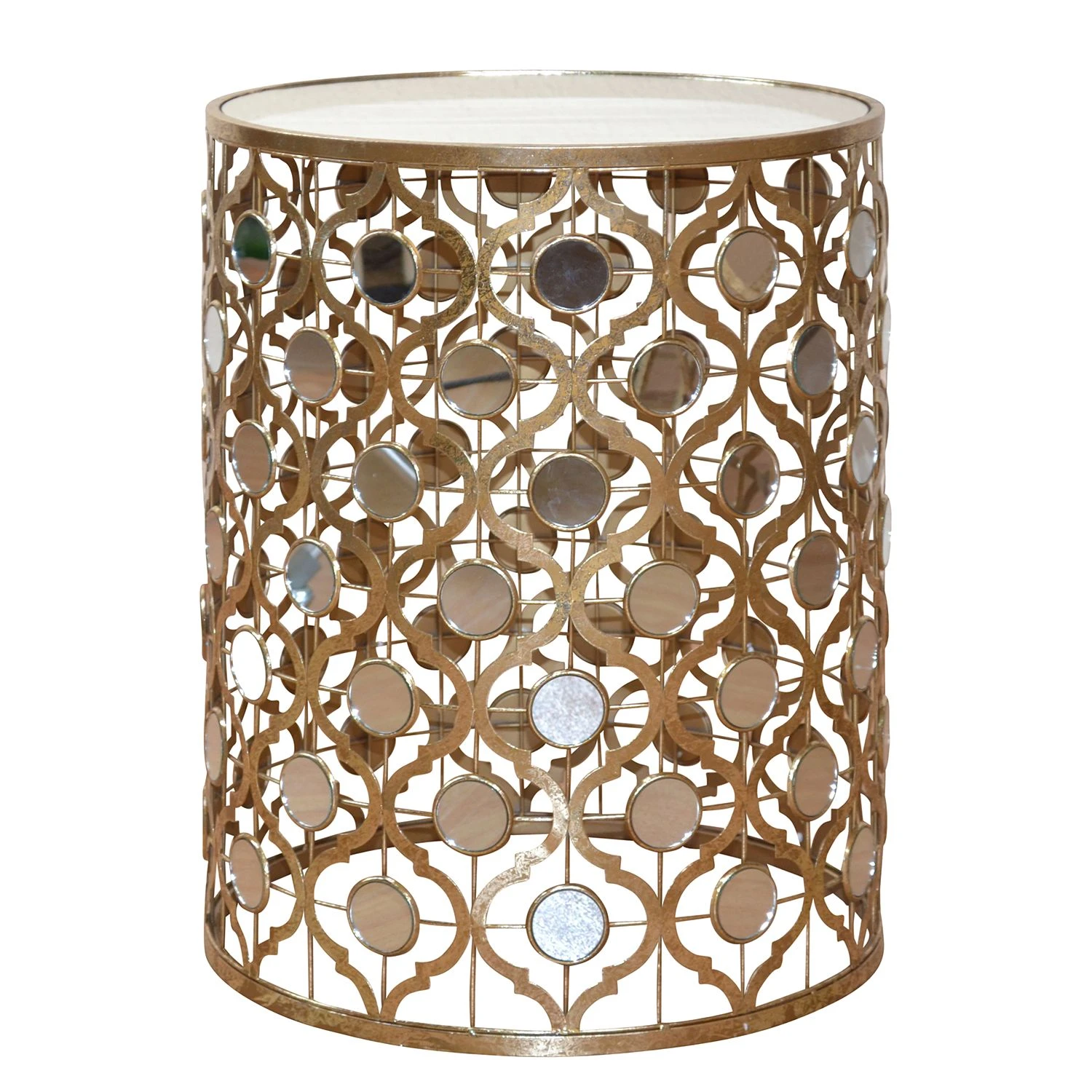 Jack & Alice Beistelltisch Belcum - Antik goldfarben 2 Jack & Alice Beistelltisch Belcum - Antik goldfarben – Bild 2