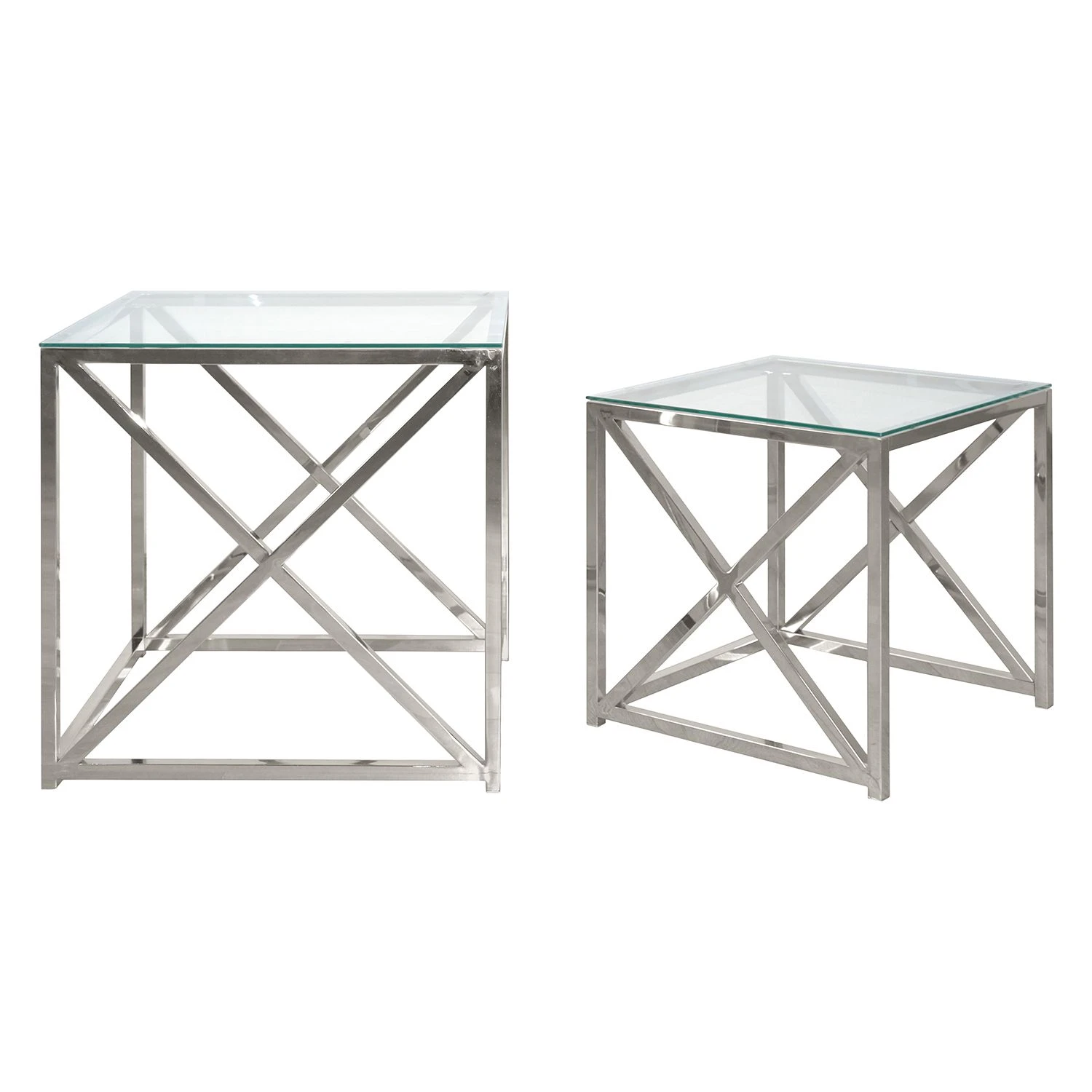 Jack & Alice Beistelltisch Grecia (2-teilig) - Chrom 1 Jack & Alice Beistelltisch Grecia (2-teilig) - Chrom