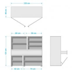 Germania Highboard Ideeus - Schwarz / Mehrfarbig -Wohnzimmermöbel boutique en ligne 1000150554 181213 15491700028 GALLERYIMAGES P000000001000150554