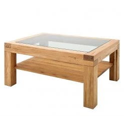 Naturoo Couchtisch Kaster - Wildeiche massiv - Breite: 120 cm