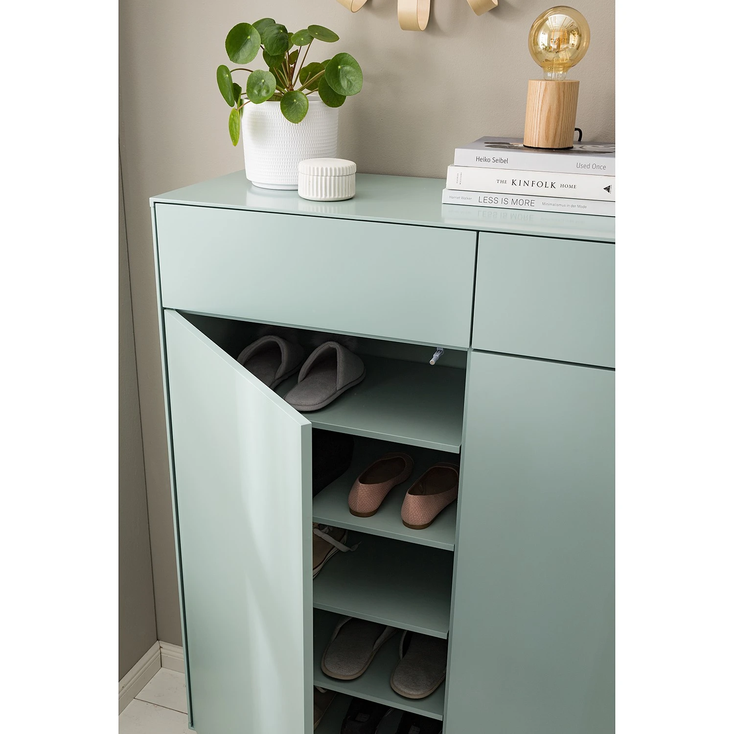 Mørteens Schuhkommode Lindholm II - Mintgrün 19 Mørteens Schuhkommode Lindholm II - Mintgrün – Bild 19