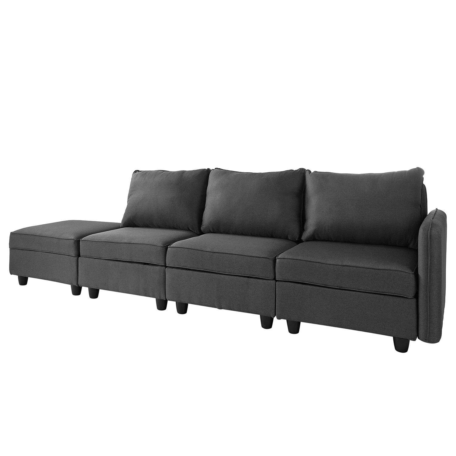 Fredriks Bigsofa Lavara I - Webstoff - Dunkelgrau 1 Fredriks Bigsofa Lavara I - Webstoff - Dunkelgrau