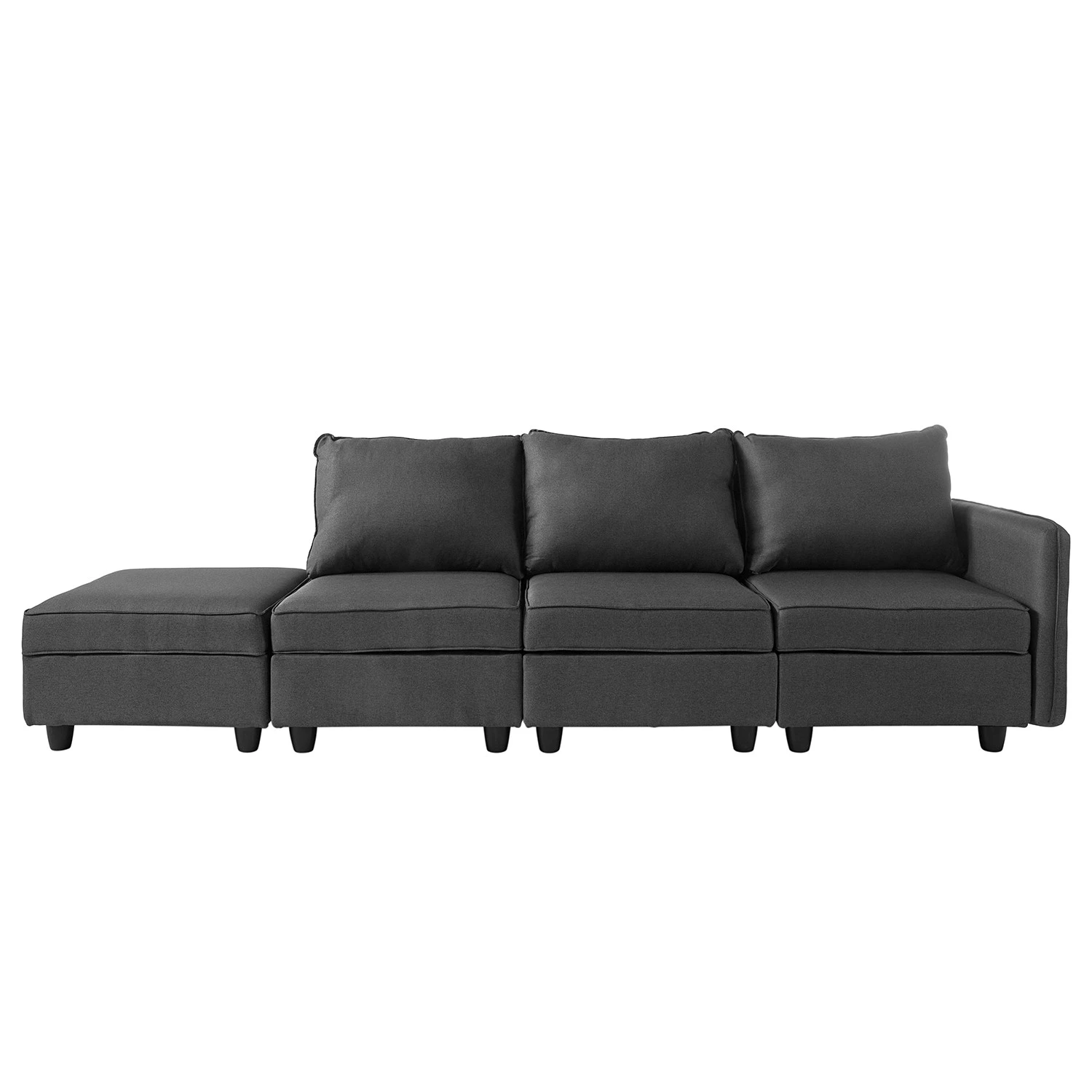 Fredriks Bigsofa Lavara I - Webstoff - Dunkelgrau 2 Fredriks Bigsofa Lavara I - Webstoff - Dunkelgrau – Bild 2