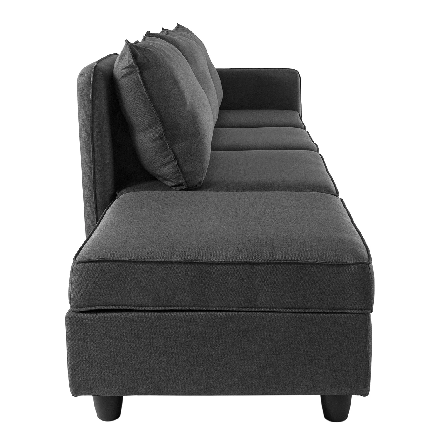 Fredriks Bigsofa Lavara I - Webstoff - Dunkelgrau 4 Fredriks Bigsofa Lavara I - Webstoff - Dunkelgrau – Bild 4