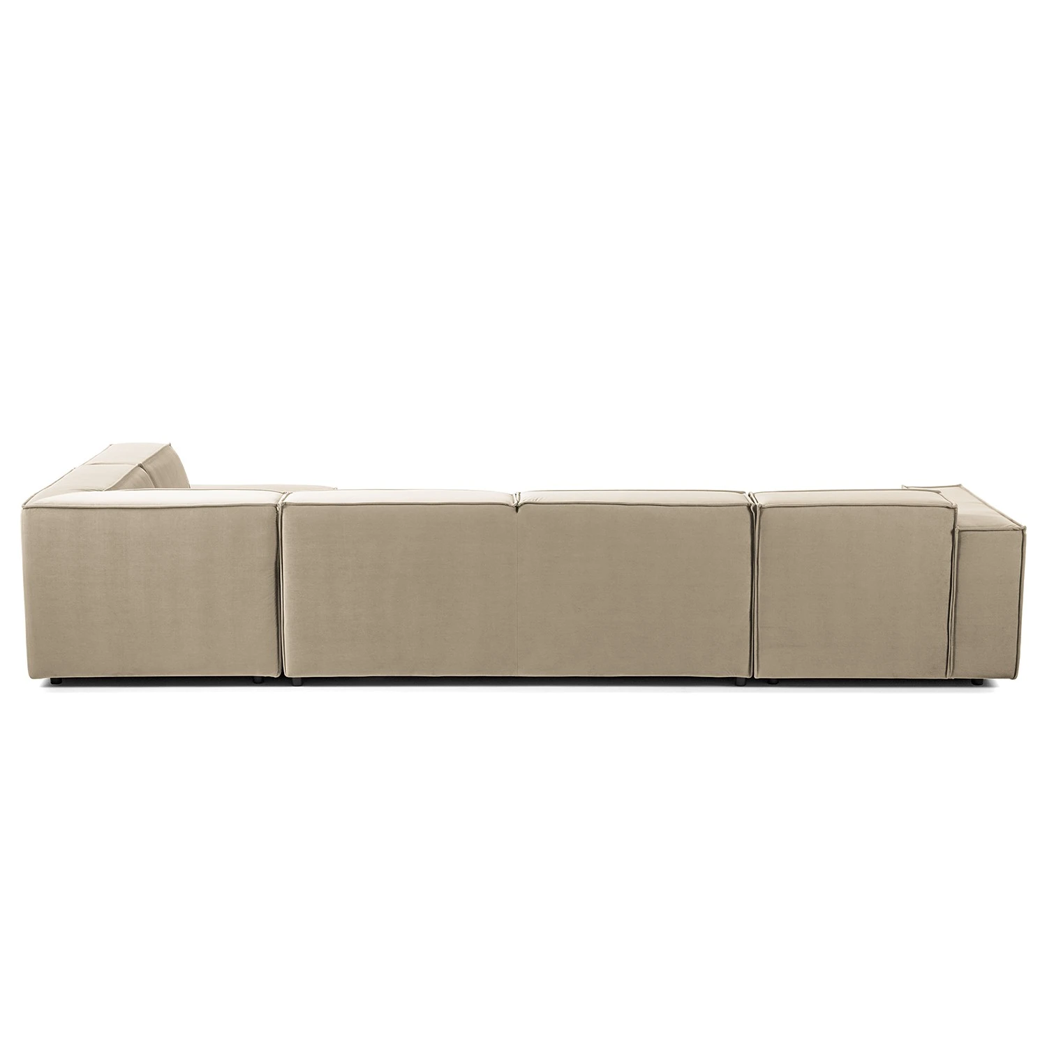 Wohnlandschaft Kinx II - Samt - Samt Shyla: Beige - Longchair davorstehend links / Ottomane rechts 6 Wohnlandschaft Kinx II - Samt - Samt Shyla: Beige - Longchair davorstehend links / Ottomane rechts – Bild 6