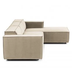 Ecksofa Kinx V - Samt - Samt Shyla: Beige - Longchair davorstehend rechts -Wohnzimmermöbel boutique en ligne 1000155727 210323 15193401134 DETAILS P000000001000155727