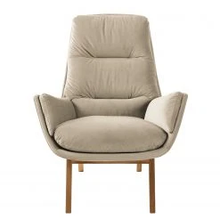 Studio Copenhagen Sessel Garbo II - Samt Shyla: Beige - Eiche Dunkel -Wohnzimmermöbel boutique en ligne 1000156350 190320 11560900201 GALLERYIMAGES P000000001000156350