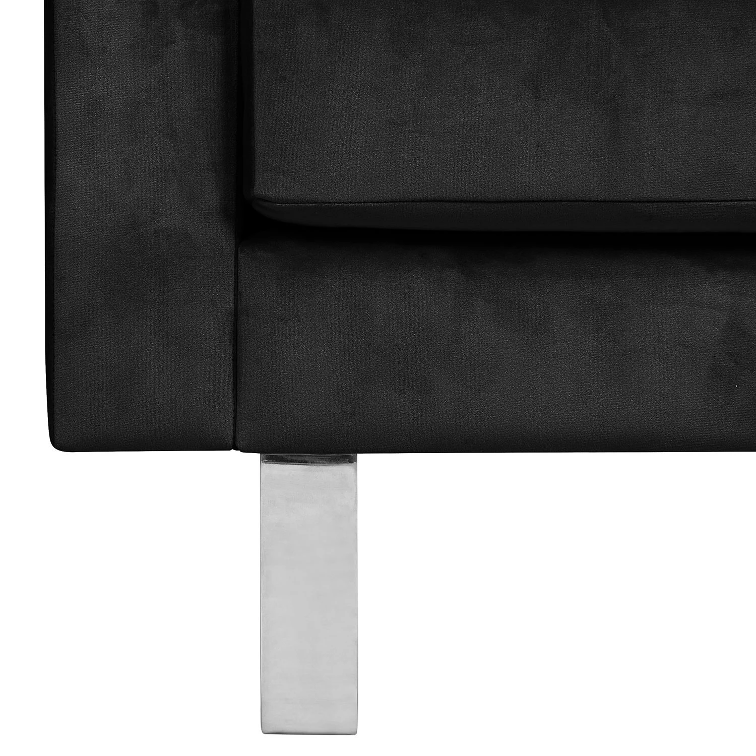 Fredriks Sessel Portobello III - Samt - Stoff Tond: Schwarz - Kufen 7 Fredriks Sessel Portobello III - Samt - Stoff Tond: Schwarz - Kufen – Bild 7