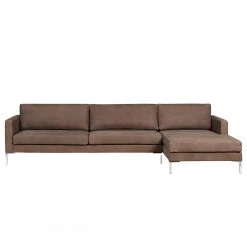 Fredriks Ecksofa Portobello IV - Echtleder - Echtleder Custo: Dunkelbraun - Breite: 293 cm - Longchair davorstehend rechts -Wohnzimmermöbel boutique en ligne 1000156822 190215 13012902586 GALLERYIMAGES P000000001000156822