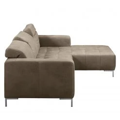 Fredriks Ecksofa Graide III - Antiklederlook - Taupe - Longchair davorstehend rechts - Elektrisch verstellbar: 1 Motor mit Kabel -Wohnzimmermöbel boutique en ligne 1000157360 200901 12282600084 DETAILS P000000001000157360