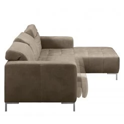 Fredriks Ecksofa Graide III - Antiklederlook - Taupe - Longchair davorstehend rechts - Elektrisch verstellbar: 1 Motor mit Kabel -Wohnzimmermöbel boutique en ligne 1000157360 200901 12282600085 DETAILS P000000001000157360