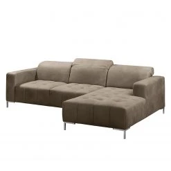 Fredriks Ecksofa Graide III - Antiklederlook - Taupe - Longchair davorstehend rechts - Elektrisch verstellbar: 1 Motor mit Kabel -Wohnzimmermöbel boutique en ligne 1000157360 200901 12282600088 DETAILS P000000001000157360