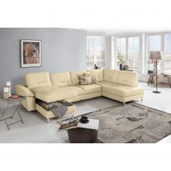 Loftscape Wohnlandschaft Kappel - Echtleder - Magnolienweiß - Longchair davorstehend links / Ottomane rechts - Keine Funktion -Wohnzimmermöbel boutique en ligne 1000157556 190320 11590201964 MOOD GALLERYIMAGES P000000001000157556 mood