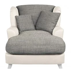 Ridgevalley XXL Sessel Garza I - Kunstleder / Strukturstoff - Weiß / Dunkelgrau -Wohnzimmermöbel boutique en ligne 1000157696 190314 11235800038 GALLERYIMAGES P000000001000157696