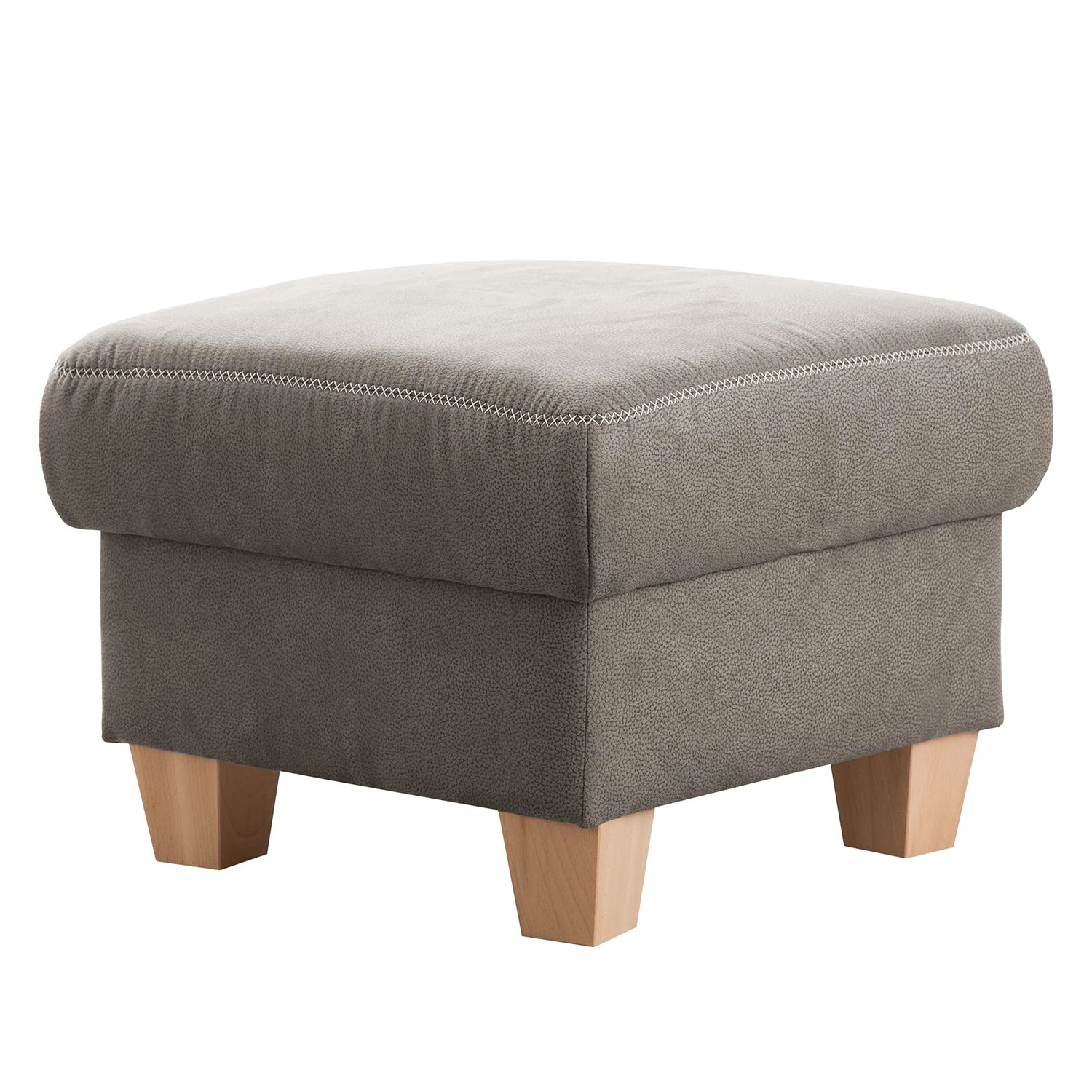 Ars Natura Polsterhocker Berlaar - Antiklederlook - Solinograu 3 Ars Natura Polsterhocker Berlaar - Antiklederlook - Solinograu – Bild 3