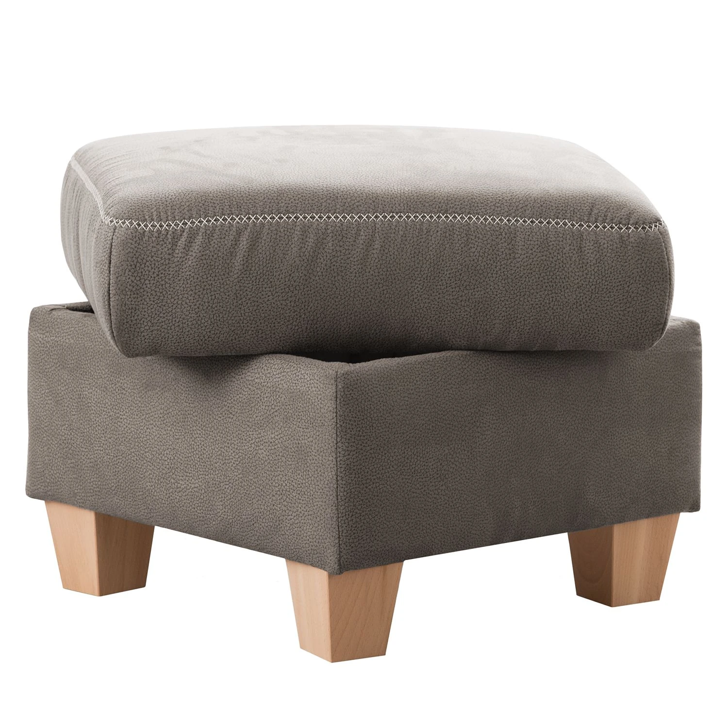 Ars Natura Polsterhocker Berlaar - Antiklederlook - Solinograu 4 Ars Natura Polsterhocker Berlaar - Antiklederlook - Solinograu – Bild 4