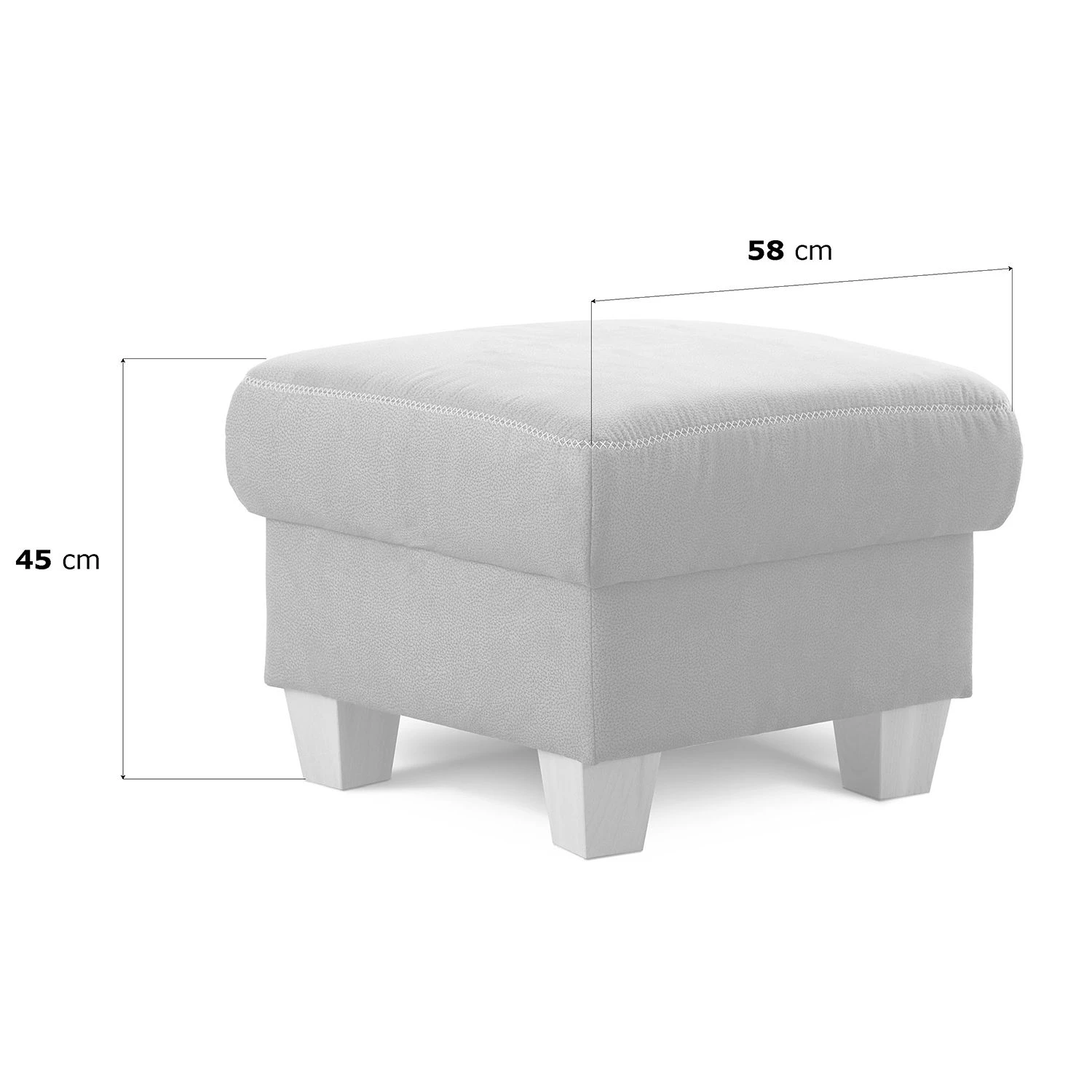 Ars Natura Polsterhocker Berlaar - Antiklederlook - Solinograu 6 Ars Natura Polsterhocker Berlaar - Antiklederlook - Solinograu – Bild 6