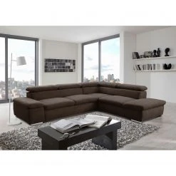 Loftscape Ecksofa Glenaire I - Strukturstoff - Dunkelbraun - Ottomane davorstehend rechts - Keine Funktion -Wohnzimmermöbel boutique en ligne 1000157785 190314 11250800796 MOOD GALLERYIMAGES P000000001000157785 mood