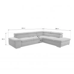 Loftscape Ecksofa Glenaire I - Strukturstoff - Dunkelbraun - Ottomane davorstehend rechts - Keine Funktion -Wohnzimmermöbel boutique en ligne 1000157785 190314 11250800804 GALLERYIMAGES P000000001000157785