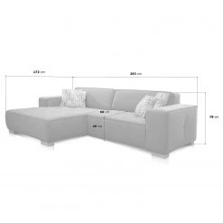 Loftscape Ecksofa Belair - Microfaser - Grau - Longchair davorstehend links - Schlaffunktion für dauerhafte Nutzung -Wohnzimmermöbel boutique en ligne 1000157885 190314 11261601847 GALLERYIMAGES P000000001000157885