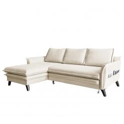 Norrwood Ecksofa Mia Mia II - Webstoff - Beige - Longchair davorstehend links