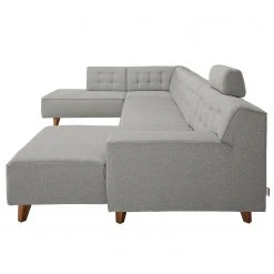 Tom Tailor Wohnlandschaft Nordic Chic - Webstoff - Granit - Longchair davorstehend rechts / Ottomane links - Höhenverstellbare Kopfstütze -Wohnzimmermöbel boutique en ligne 1000161995 190304 11505700899 GALLERYIMAGES P000000001000161995