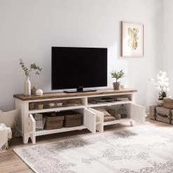 Maison Belfort TV-Lowboard Balignton - Kiefer massiv - Kiefer Weiß / Kiefer -Wohnzimmermöbel boutique en ligne 1000163970 211116 12494000124 MOOD DETAILS P000000001000163970 mood