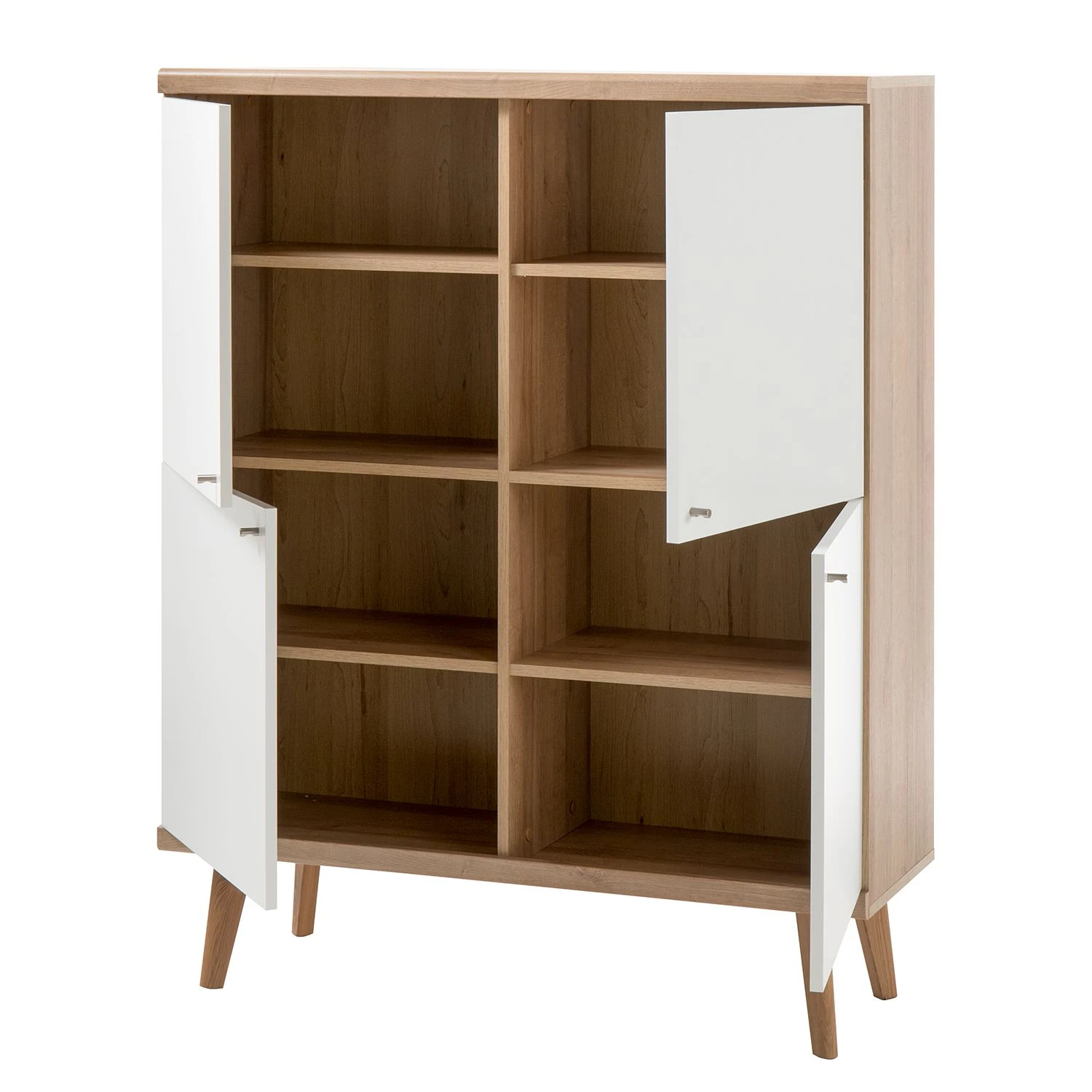Norrwood Highboard Gyland - Matt Weiß / Eiche Riviera Dekor 7 Norrwood Highboard Gyland - Matt Weiß / Eiche Riviera Dekor – Bild 7