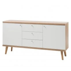 Norrwood Sideboard Gyland - Matt Weiß / Eiche Riviera Dekor