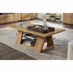 Naturoo Couchtisch Kalorama - Eiche massiv / Glas - Eiche Artisan -Wohnzimmermöbel boutique en ligne 1000164059 201016 12411100557 MOOD DETAILS P000000001000164059 mood