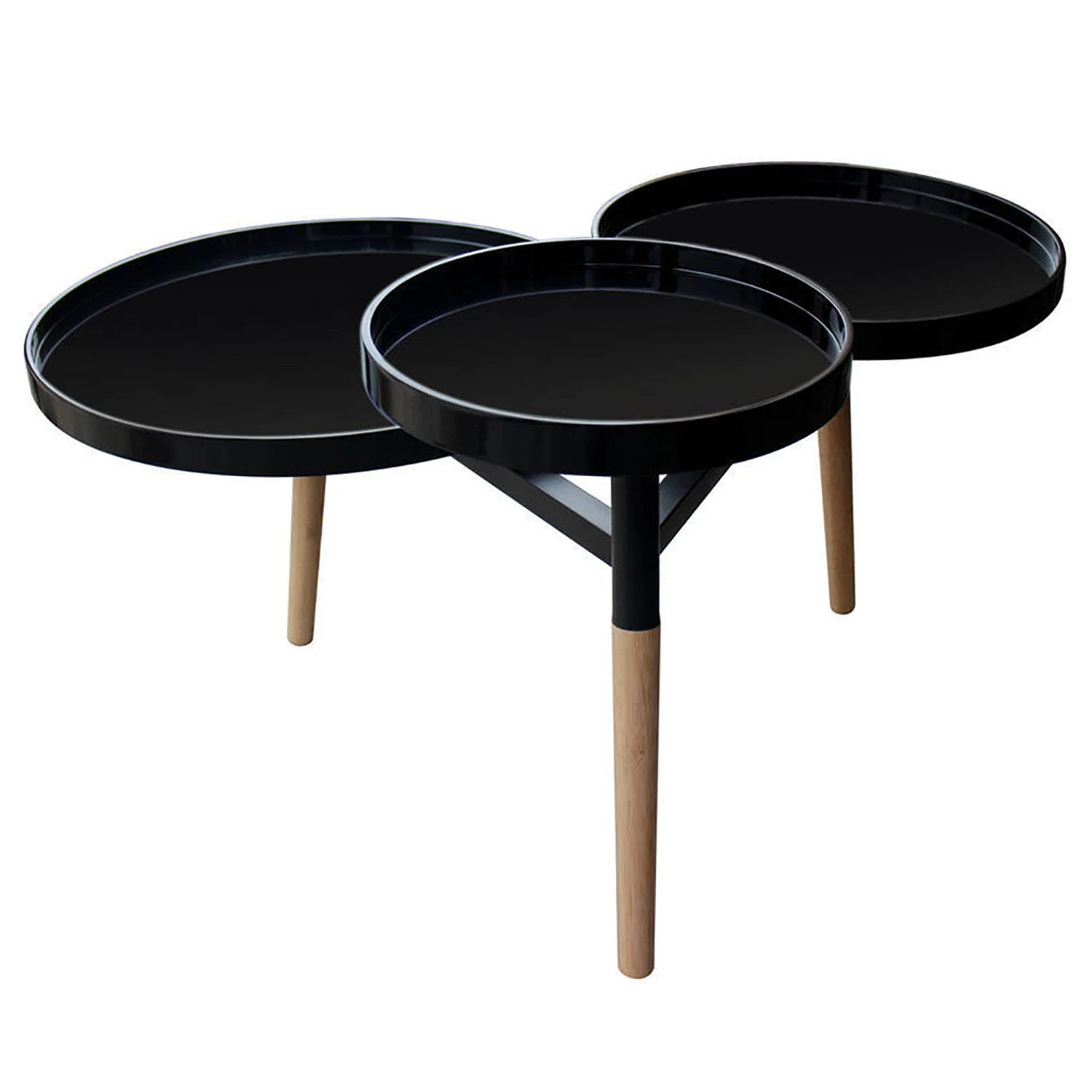 Kayoom Beistelltisch Butler I - Bambus teilmassiv - Schwarz 1 Kayoom Beistelltisch Butler I - Bambus teilmassiv - Schwarz