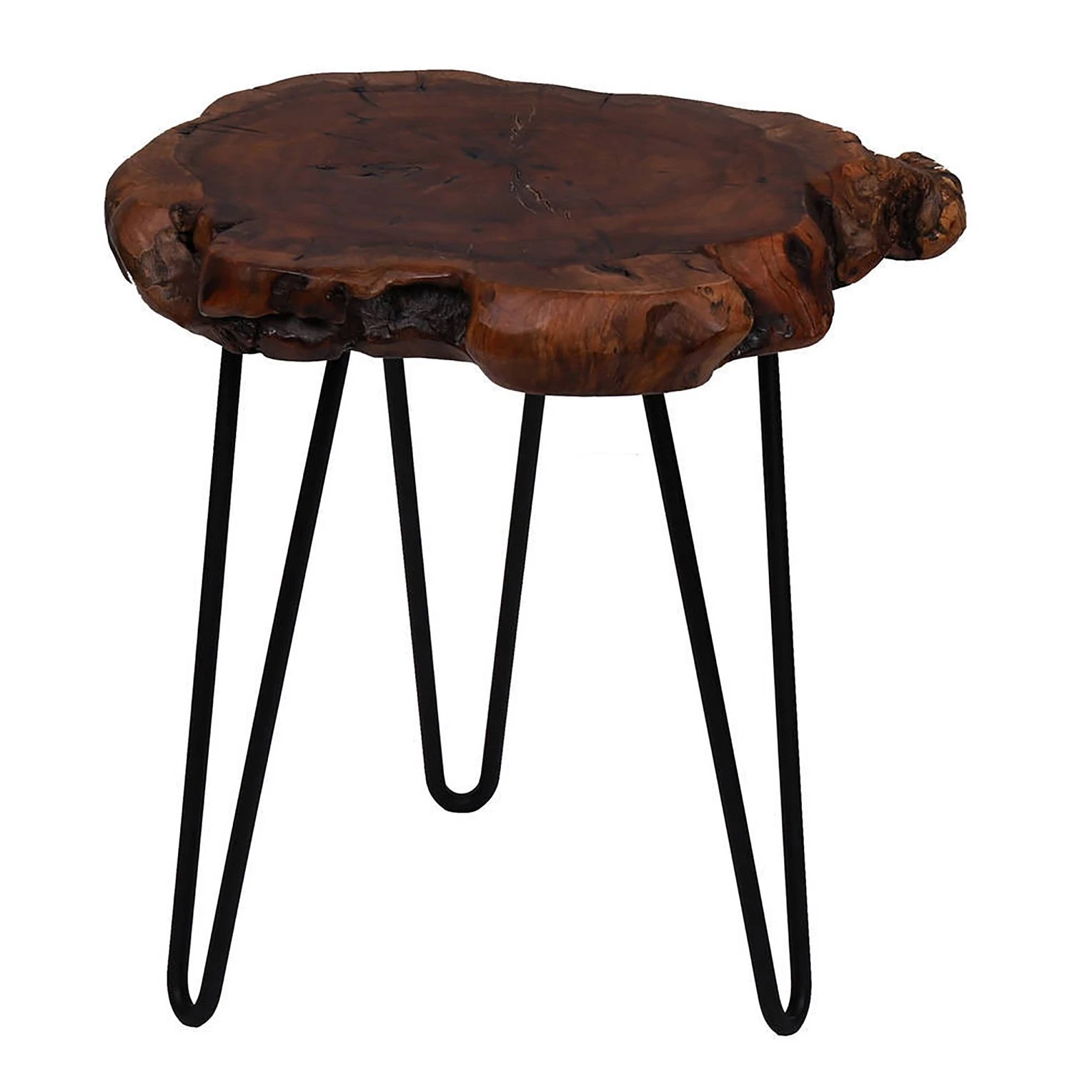 Kayoom Beistelltisch Woody III - Dattel massiv / Metall - Dattel / Schwarz 1 Kayoom Beistelltisch Woody III - Dattel massiv / Metall - Dattel / Schwarz