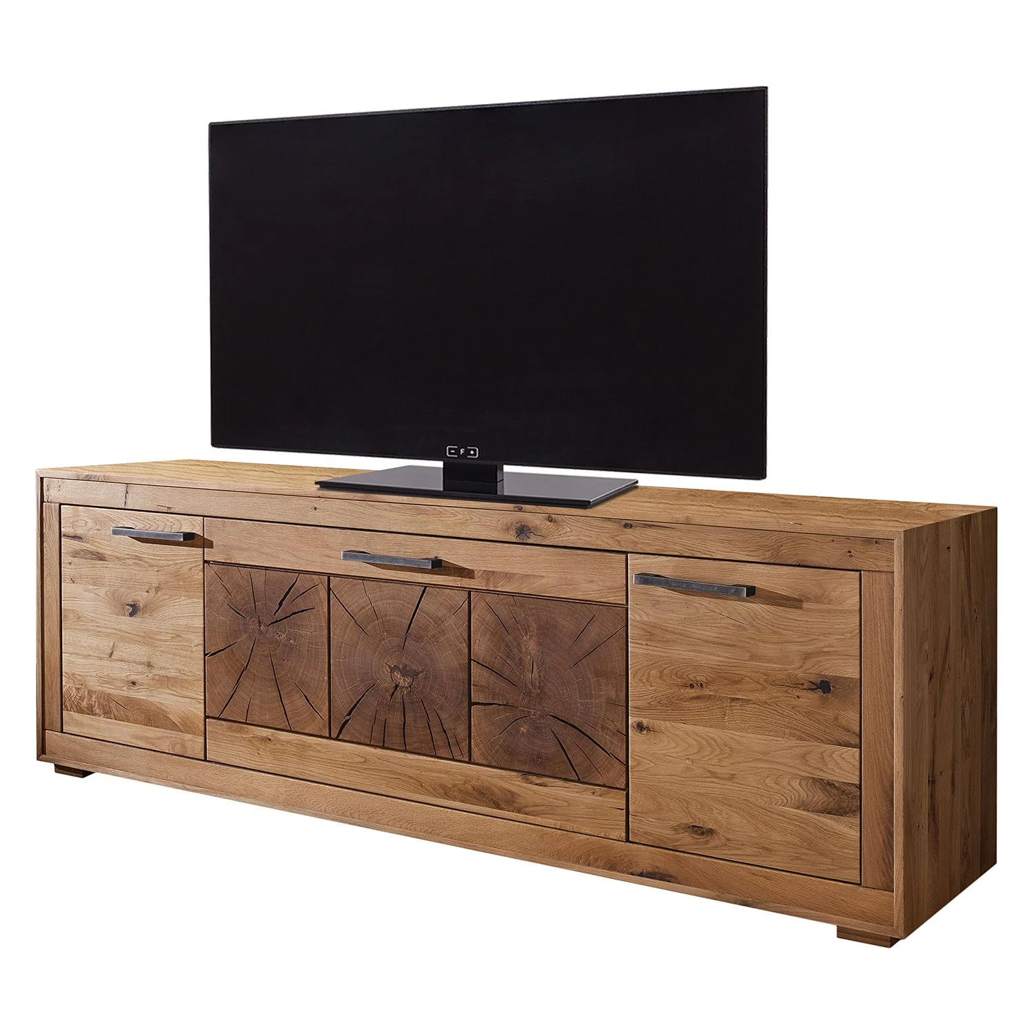 Naturoo TV-Lowboard Darley III - Wildeiche massiv 1 Naturoo TV-Lowboard Darley III - Wildeiche massiv