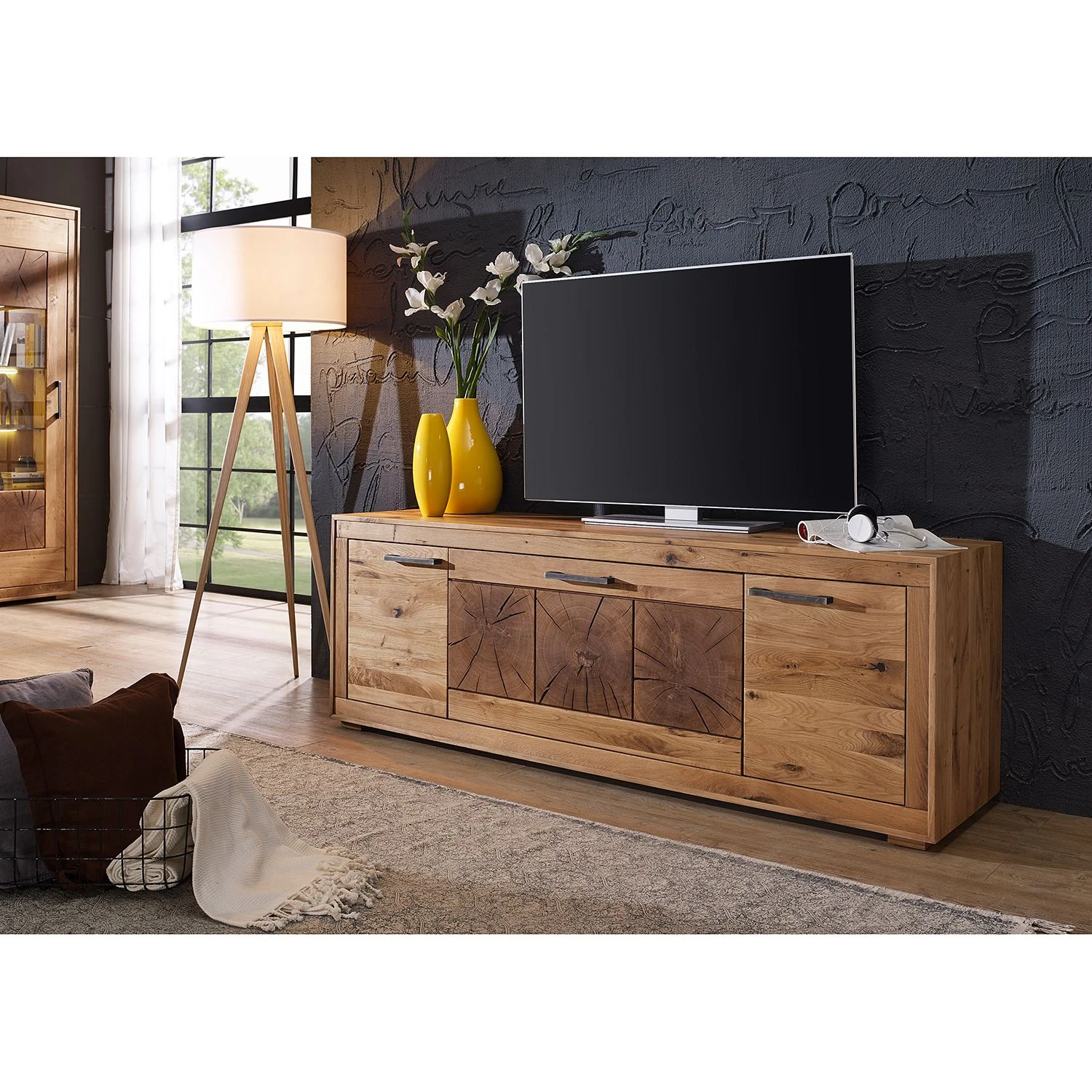 Naturoo TV-Lowboard Darley III - Wildeiche massiv 2 Naturoo TV-Lowboard Darley III - Wildeiche massiv – Bild 2