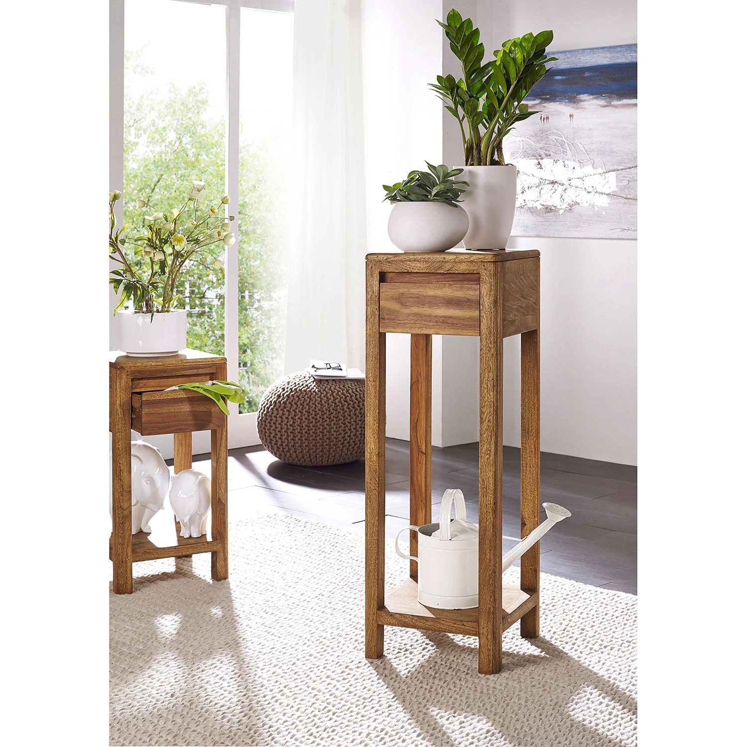 Naturoo Blumensäule Gaspar - Sheesham massiv - Höhe: 90 cm 2 Naturoo Blumensäule Gaspar - Sheesham massiv - Höhe: 90 cm – Bild 2