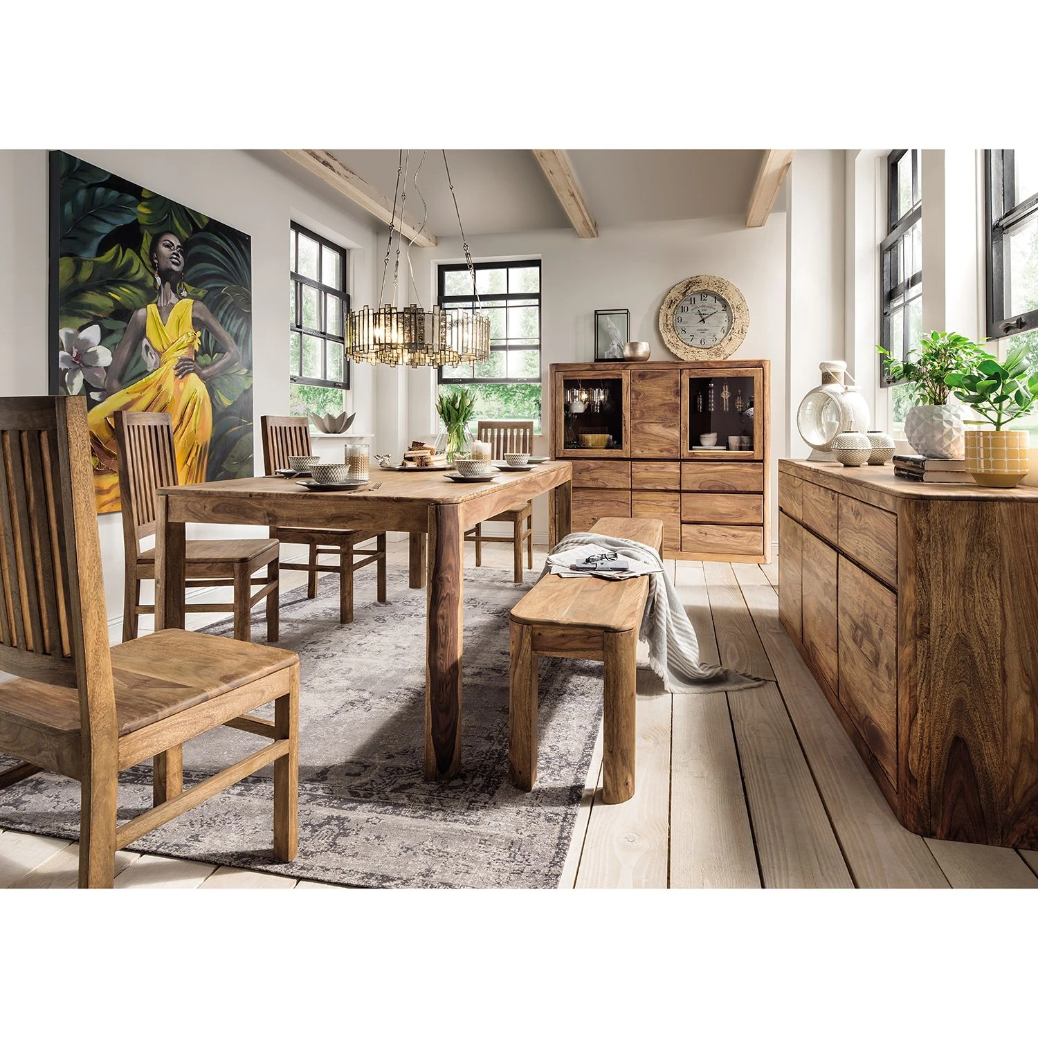 Naturoo Sideboard Gaspar - Sheesham massiv 2 Naturoo Sideboard Gaspar - Sheesham massiv – Bild 2