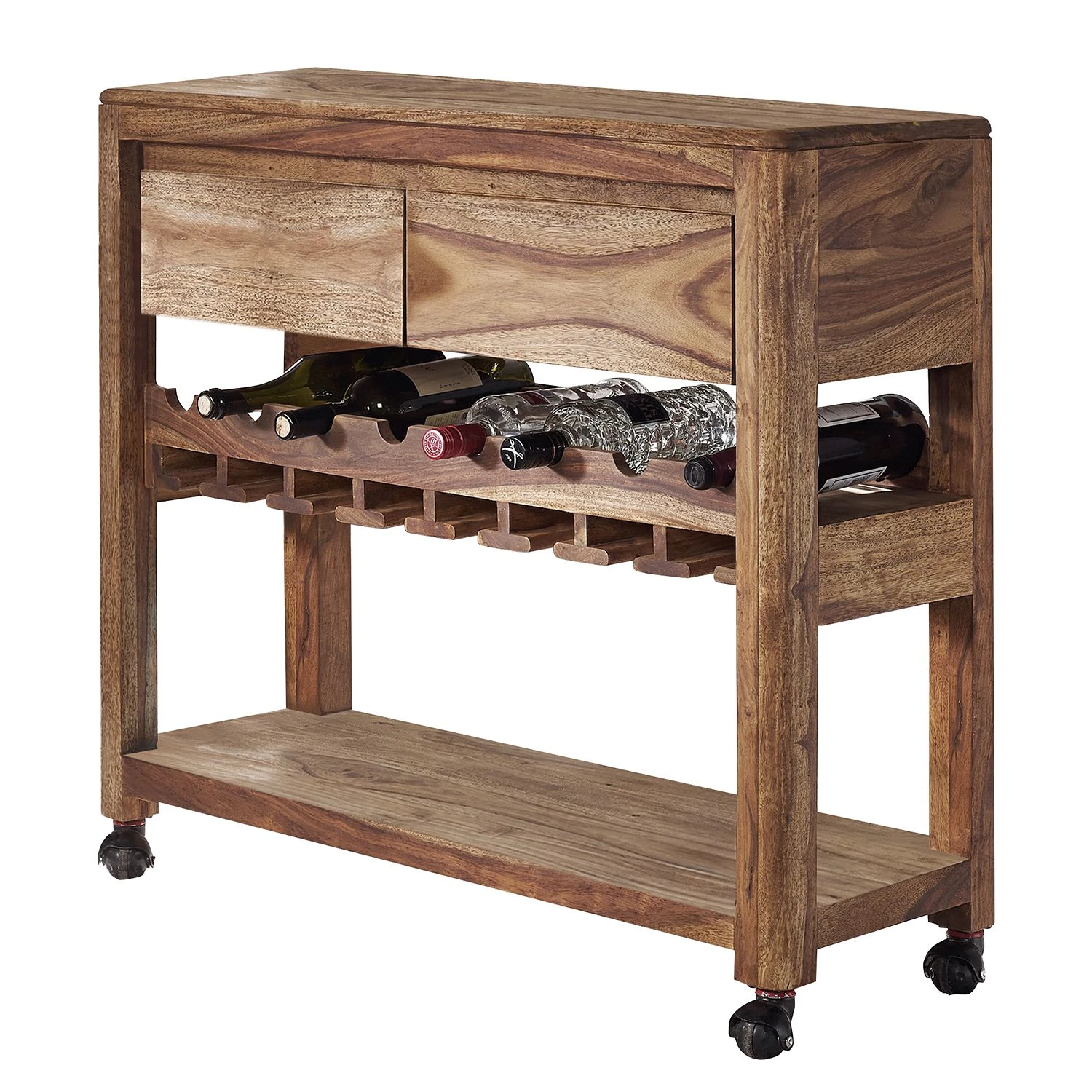 Naturoo Weinregal Gaspar - Sheesham massiv 1 Naturoo Weinregal Gaspar - Sheesham massiv