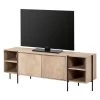 Norrwood TV-Lowboard Longavi - Mango massiv / Metall - Mango / Schwarz