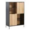 Norrwood Highboard Ceduna - Matt Schwarz / Eiche