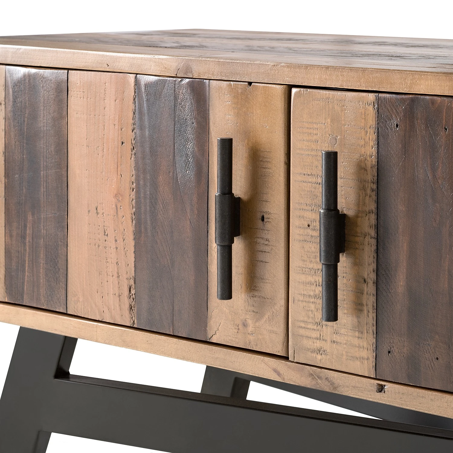 Ars manufacti TV-Lowboard Tamati III - Pinie massiv / Eisen - Pinie / Schwarz 9 Ars manufacti TV-Lowboard Tamati III - Pinie massiv / Eisen - Pinie / Schwarz – Bild 9