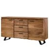 Ars Natura Sideboard Vardo - Akazie massiv / Metall - Akazie / Schwarz