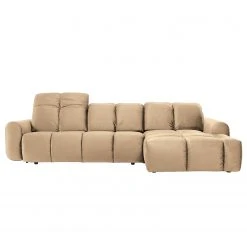 Jack & Alice Ecksofa Malter - Samt - Beige - Longchair davorstehend rechts -Wohnzimmermöbel boutique en ligne 1000166812 190816 15320000100 DETAILS P000000001000166812