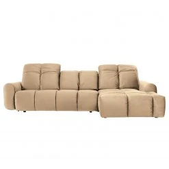 Jack & Alice Ecksofa Malter - Samt - Beige - Longchair davorstehend rechts -Wohnzimmermöbel boutique en ligne 1000166812 190816 15320000101 DETAILS P000000001000166812